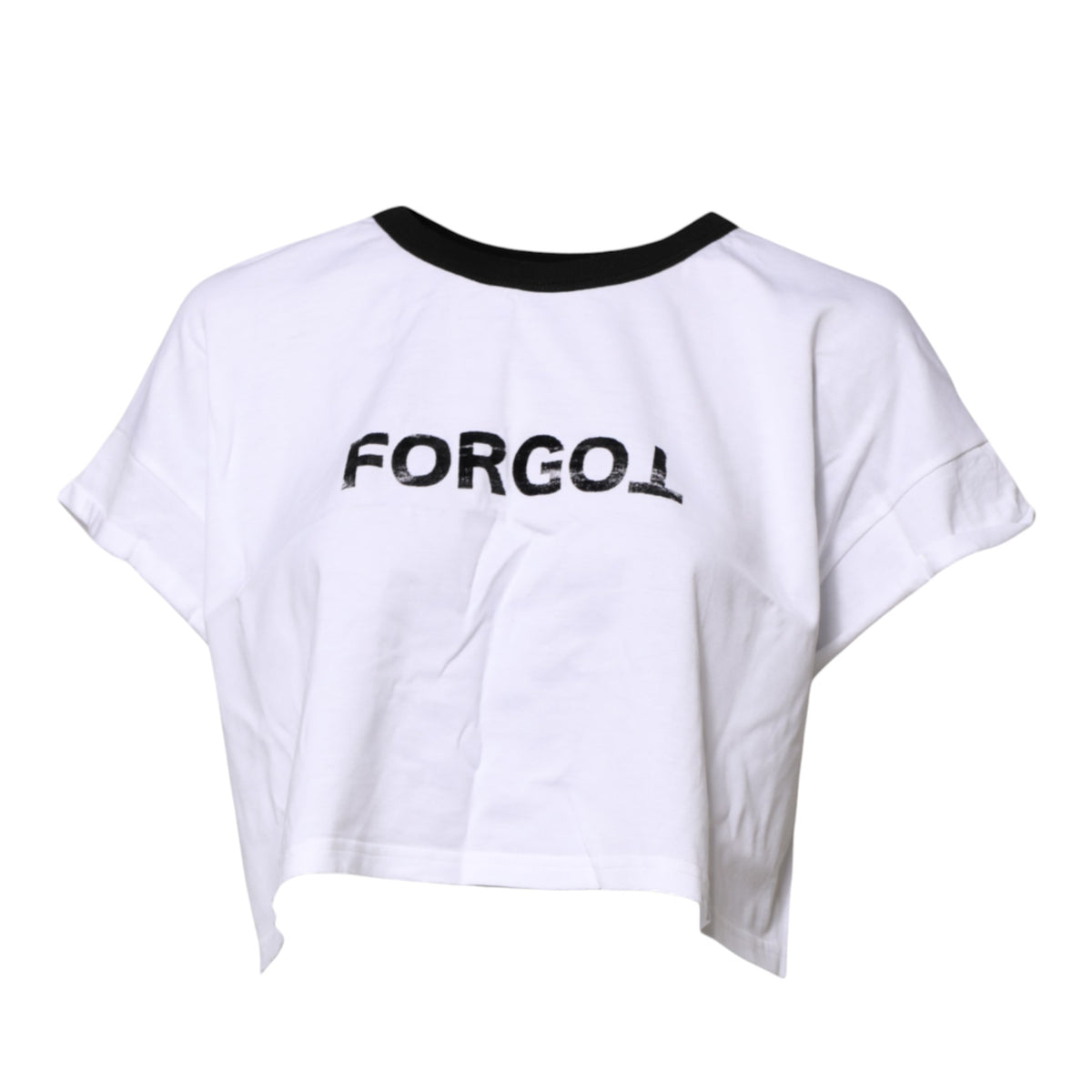 Dolce &amp; Gabbana – Kurzes T-Shirt mit Rundhalsausschnitt und Grafikdruck in Weiß