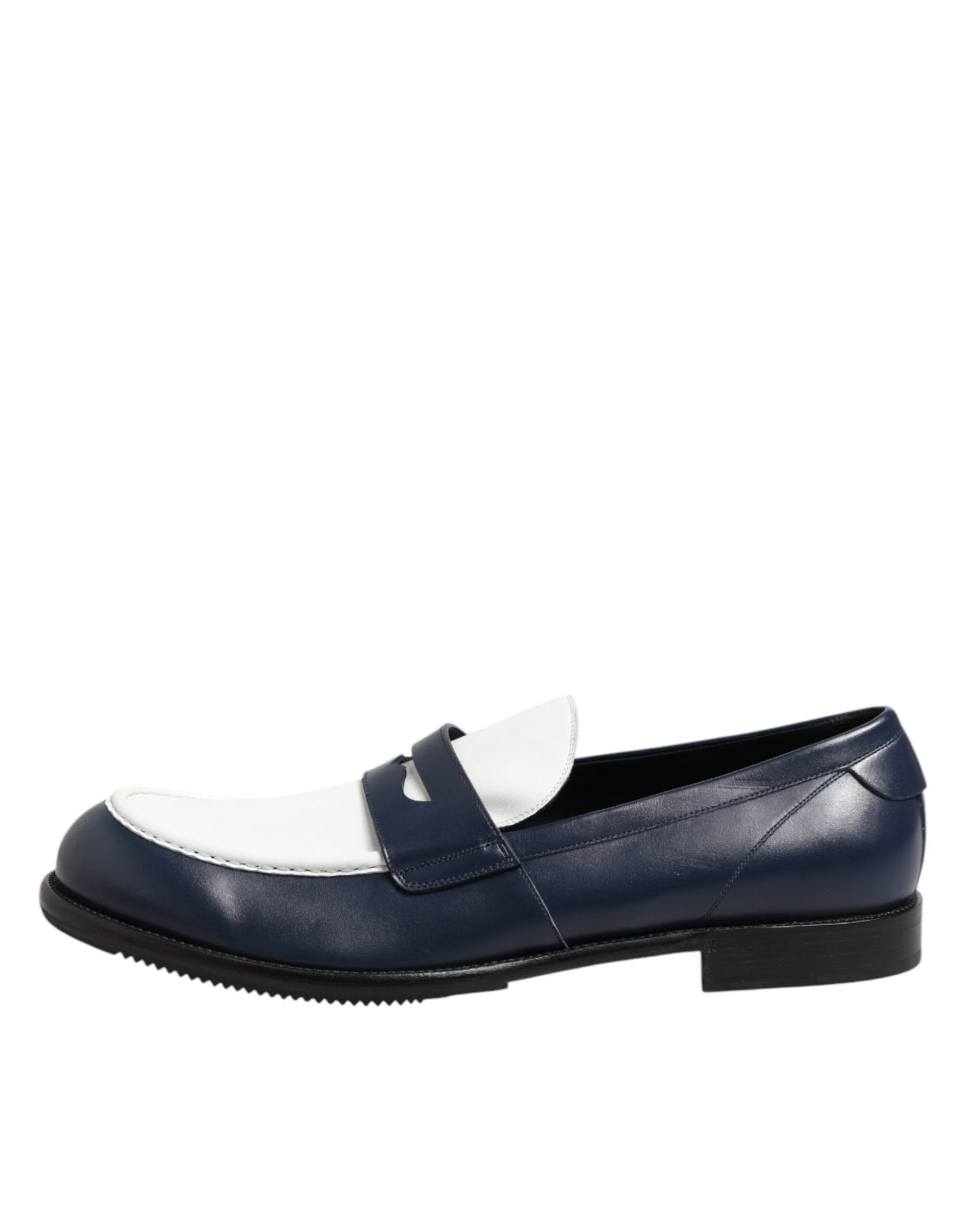 Dolce &amp; Gabbana – Slipper aus schwarzem und weißem Leder für Herren