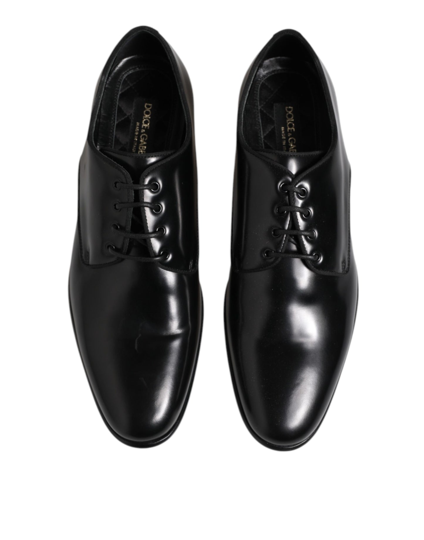 Dolce &amp; Gabbana – Derby-Schnürschuhe aus schwarzem Leder für Herren
