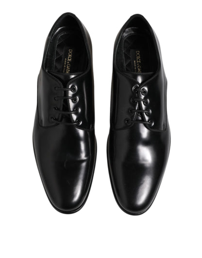 Dolce &amp; Gabbana – Derby-Schnürschuhe aus schwarzem Leder für Herren