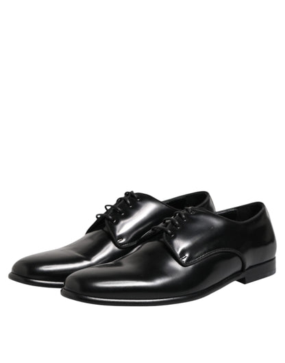 Dolce &amp; Gabbana – Derby-Schnürschuhe aus schwarzem Leder für Herren