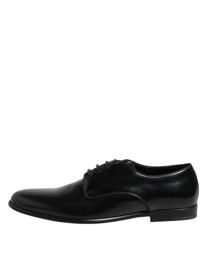 Dolce &amp; Gabbana – Derby-Schnürschuhe aus schwarzem Leder für Herren