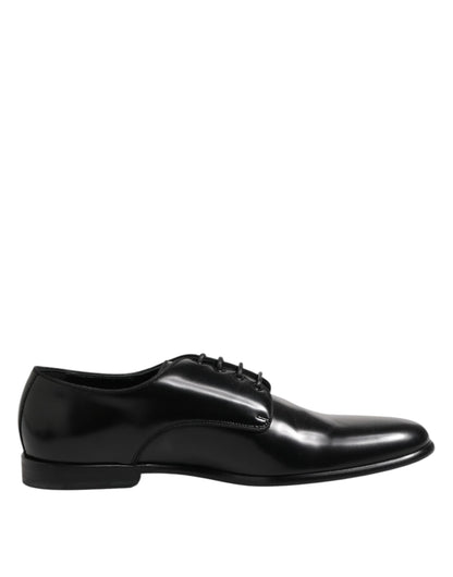 Dolce &amp; Gabbana – Derby-Schnürschuhe aus schwarzem Leder für Herren