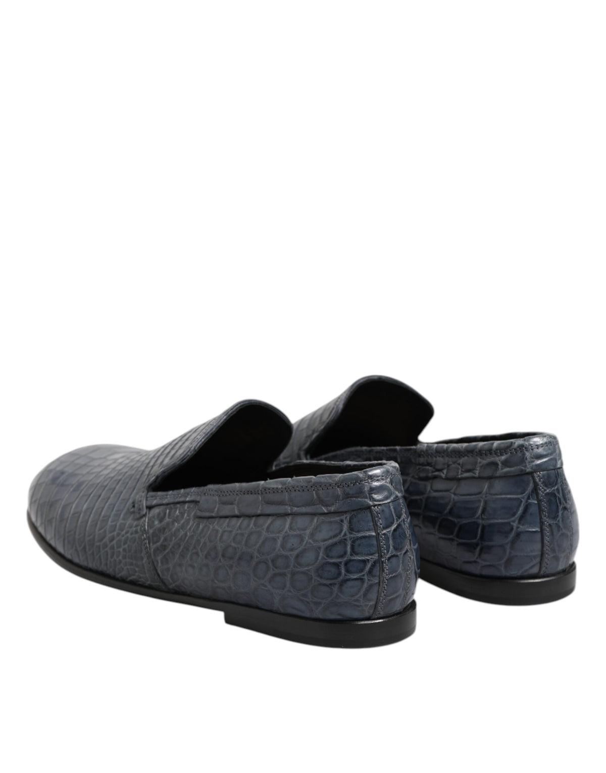 Dolce &amp; Gabbana – Slipper aus exotischem Leder in Blau für Herren