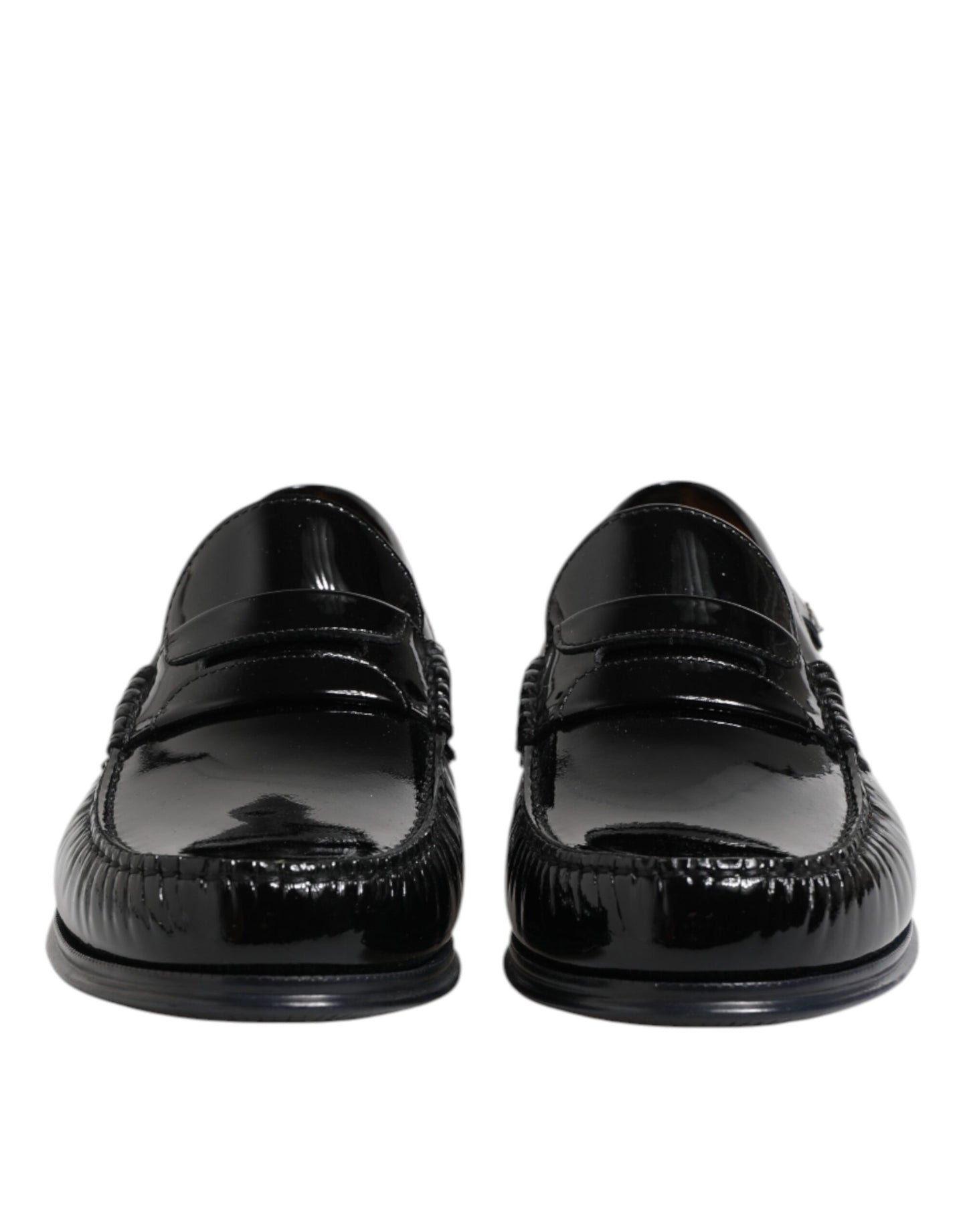 Dolce &amp; Gabbana – Slipper-Loafer aus schwarzem Leder