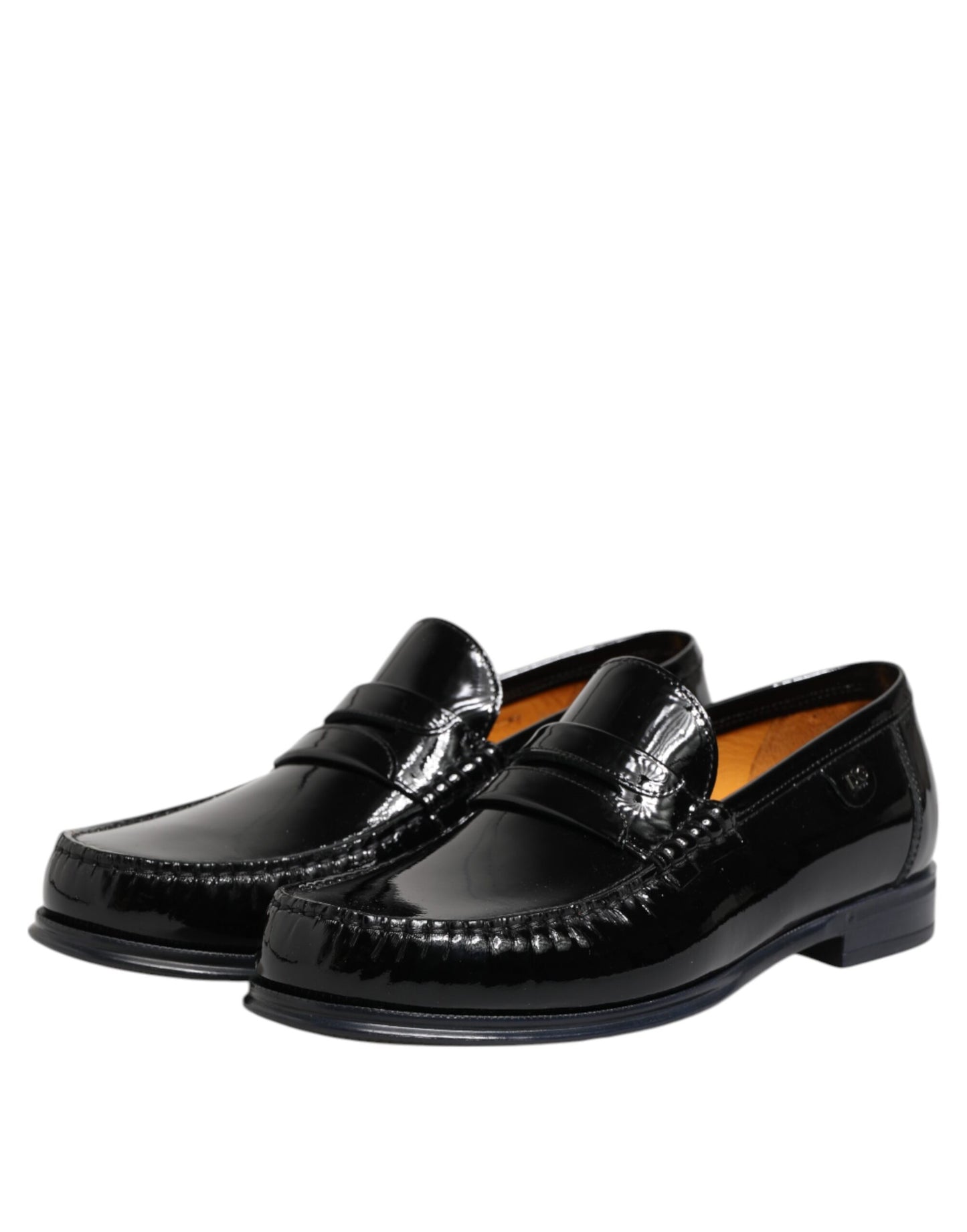 Dolce &amp; Gabbana – Slipper-Loafer aus schwarzem Leder