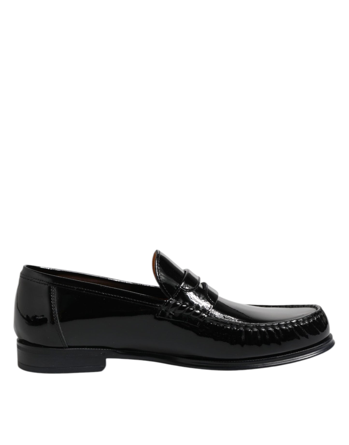 Dolce &amp; Gabbana – Slipper-Loafer aus schwarzem Leder