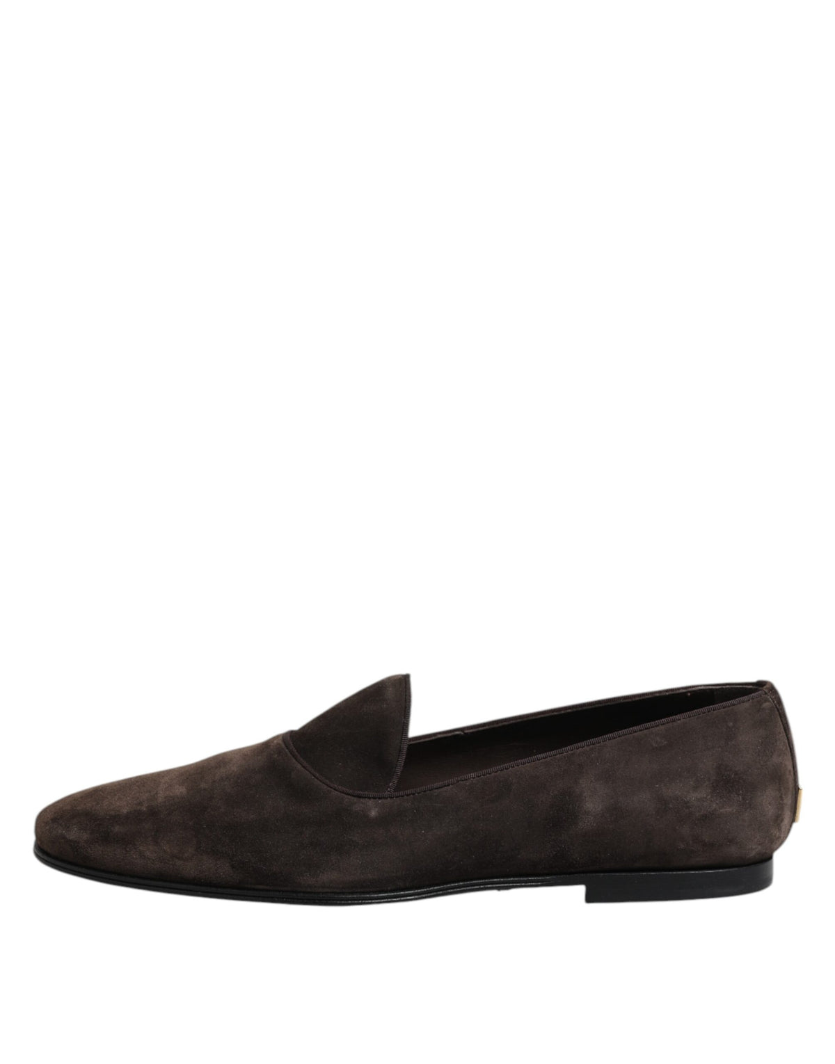Dolce &amp; Gabbana – Slipper aus braunem Samtleder