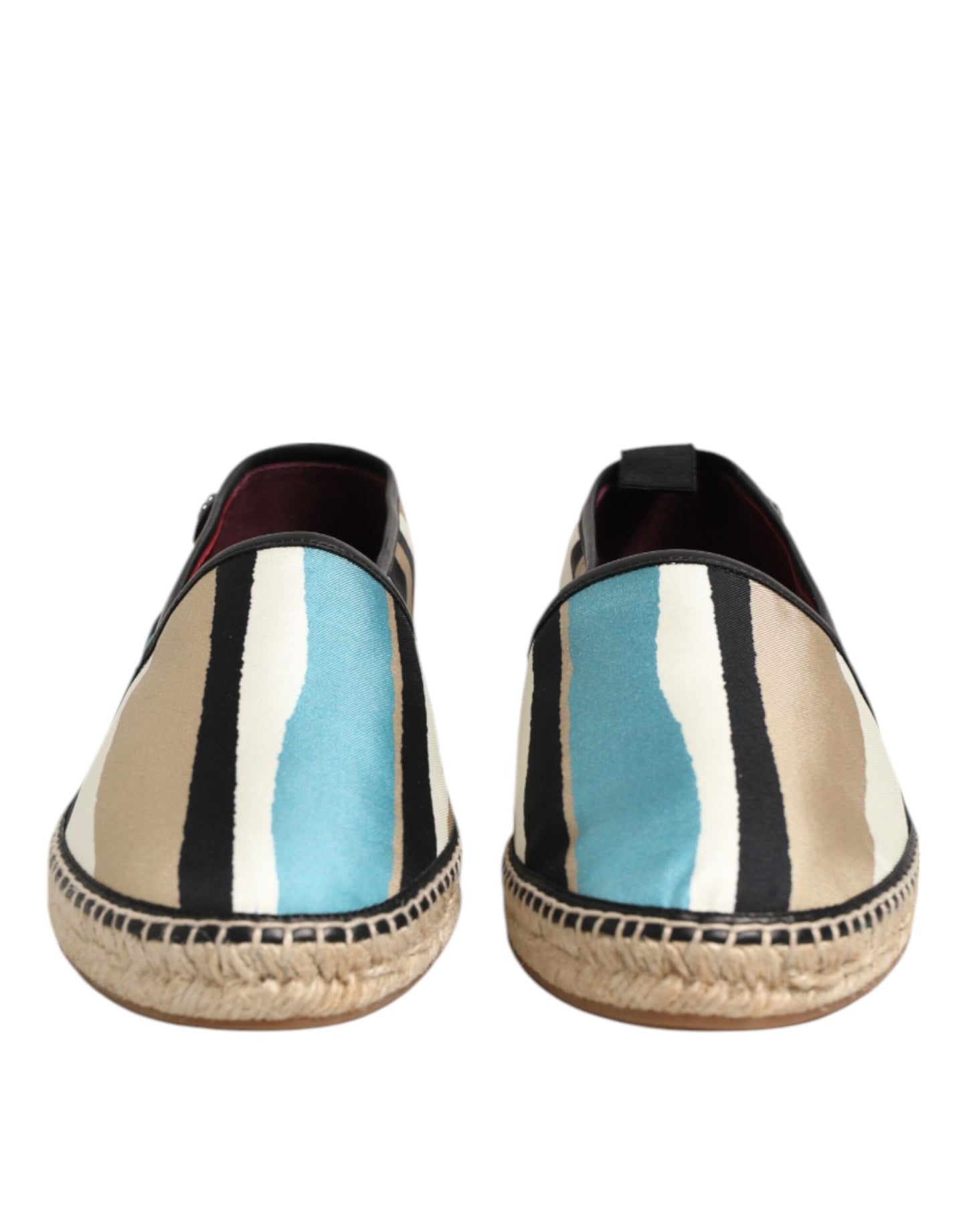 Flache Espadrille-Schuhe aus Canvas mit mehrfarbigen Streifen von Dolce &amp; Gabbana