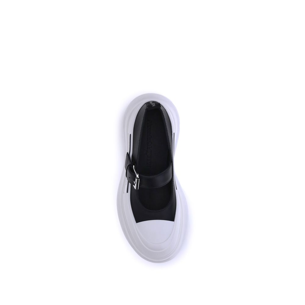 Alexander McQueen Schwarze Balerina-Schuhe aus Gummi