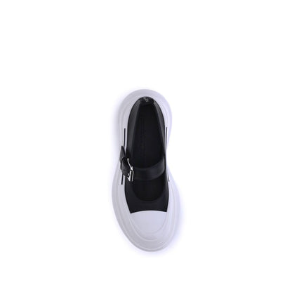 Alexander McQueen Schwarze Balerina-Schuhe aus Gummi