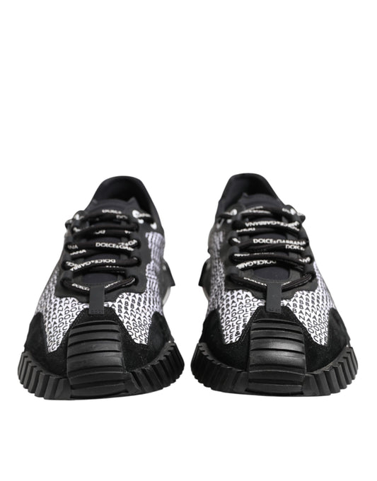 Dolce &amp; Gabbana – Schwarze, niedrige NS1-Sneaker mit Logo und Schnürung