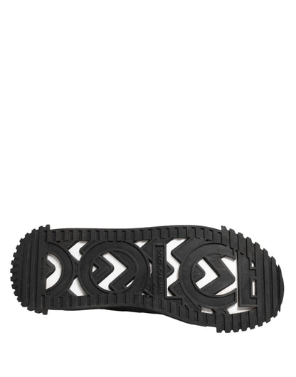 Dolce &amp; Gabbana – Schwarze, niedrige NS1-Sneaker mit Logo und Schnürung