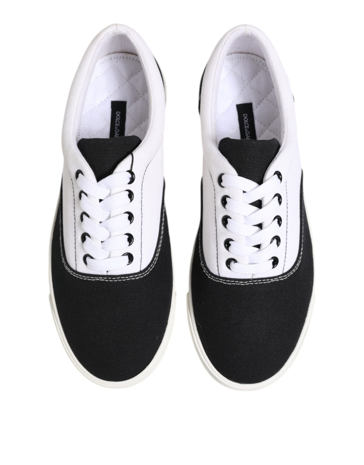 Dolce &amp; Gabbana – Schwarze Sneakers aus Baumwoll-Canvas mit Schnürung für Herren