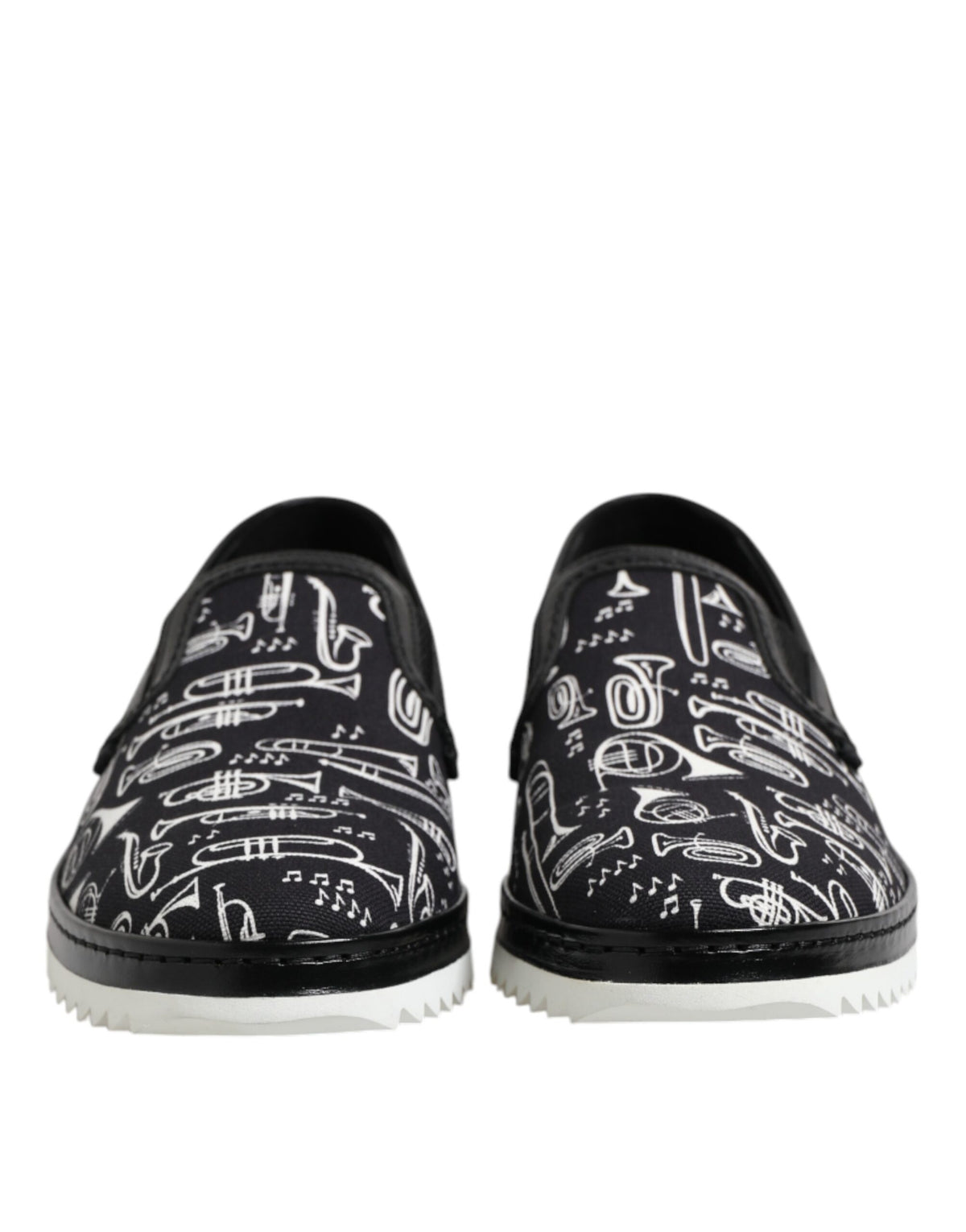 Dolce &amp; Gabbana – Schwarze Slipper mit Print für Herren