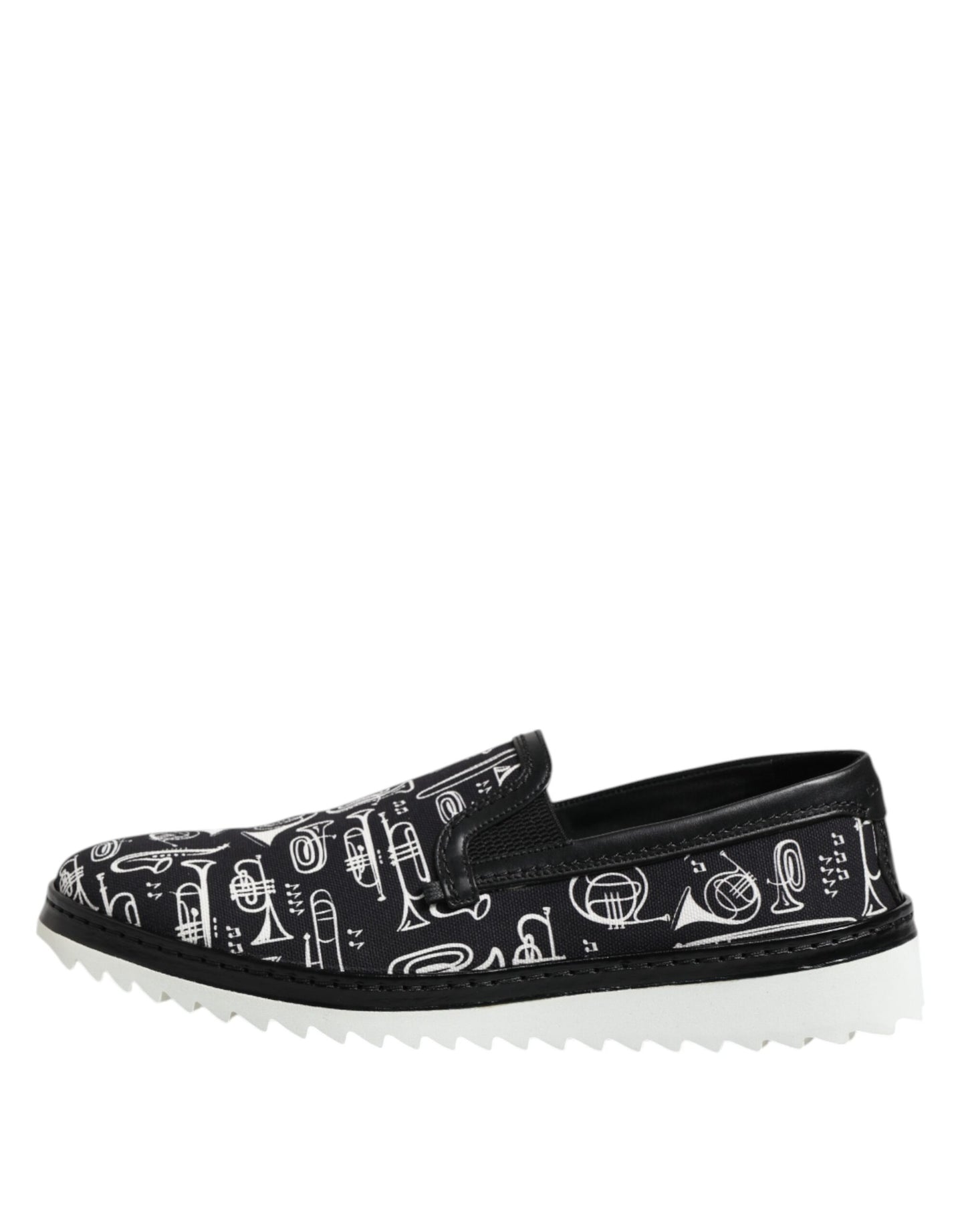 Dolce &amp; Gabbana – Schwarze Slipper mit Print für Herren