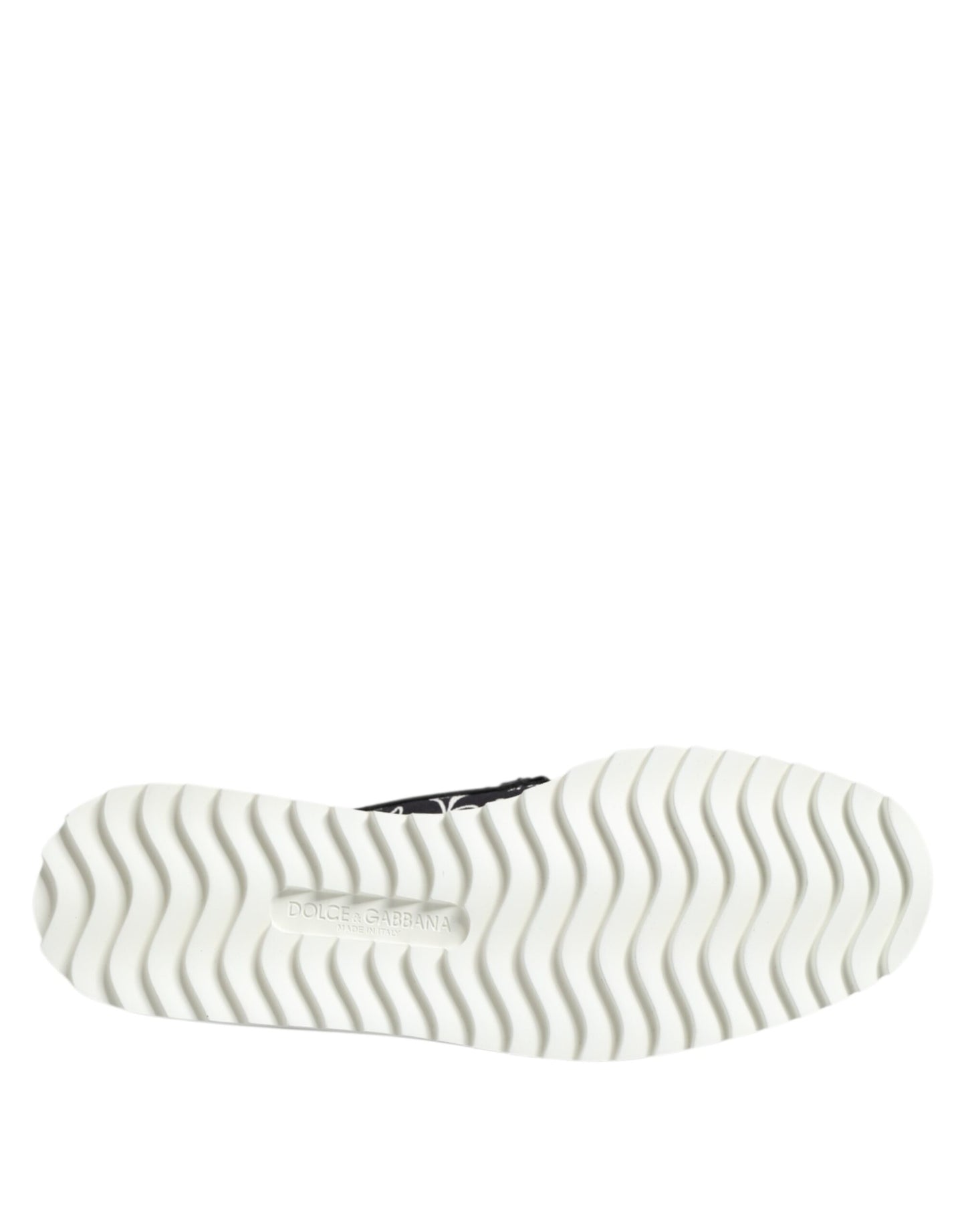 Dolce &amp; Gabbana – Schwarze Slipper mit Print für Herren