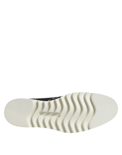 Dolce &amp; Gabbana Schwarz Weiß Leder Stiefeletten Schuhe