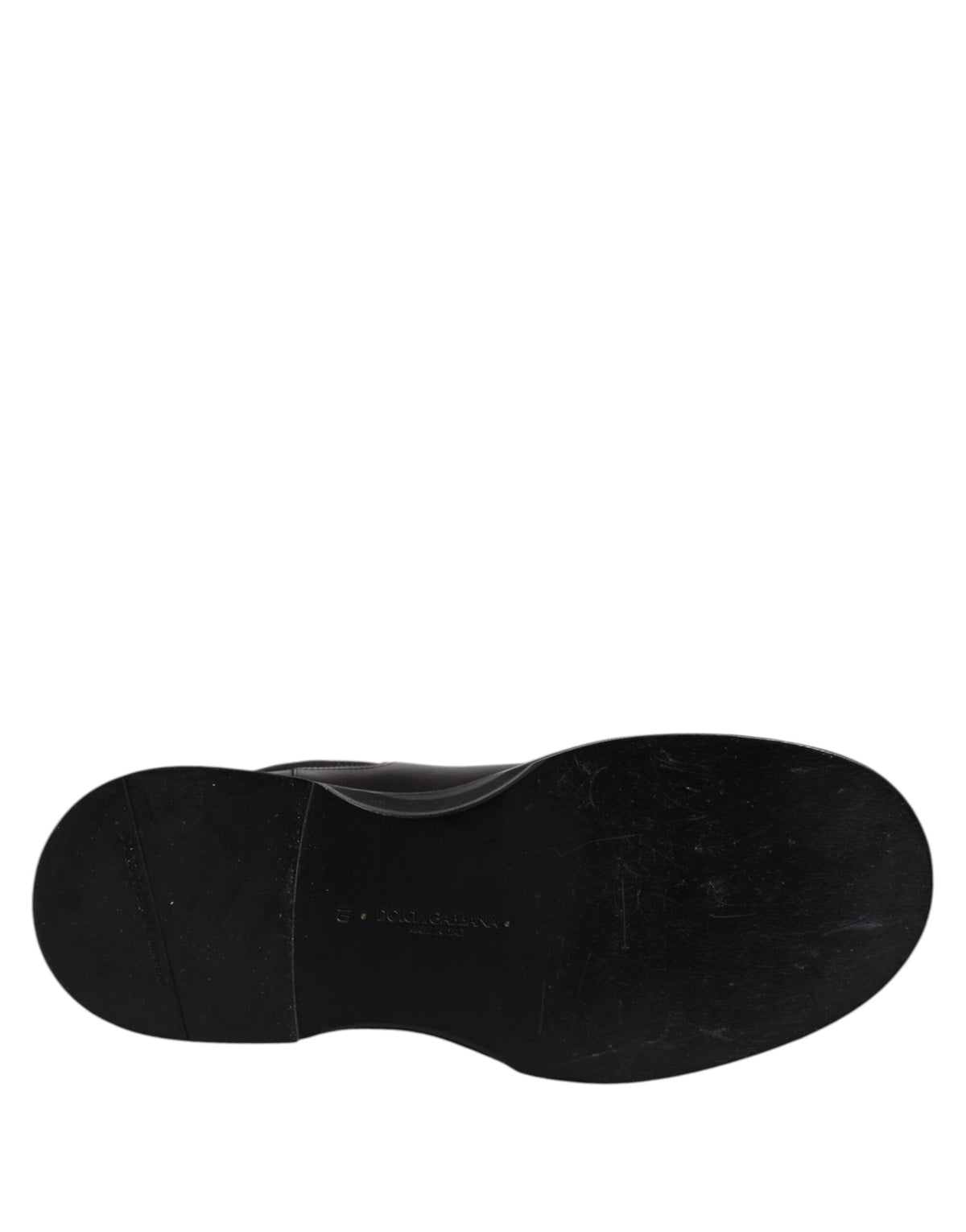 Dolce &amp; Gabbana – Schwarze, wadenlange Lederstiefel mit flacher Sohle