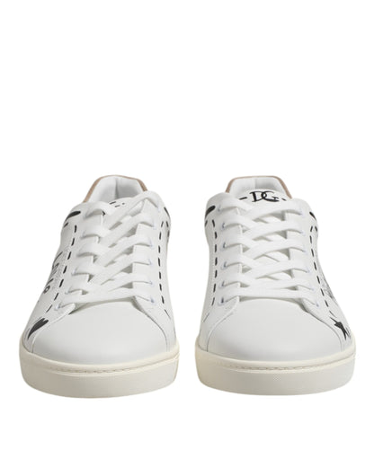 Dolce &amp; Gabbana MILANO Low Top Sneakers aus weißem Leder