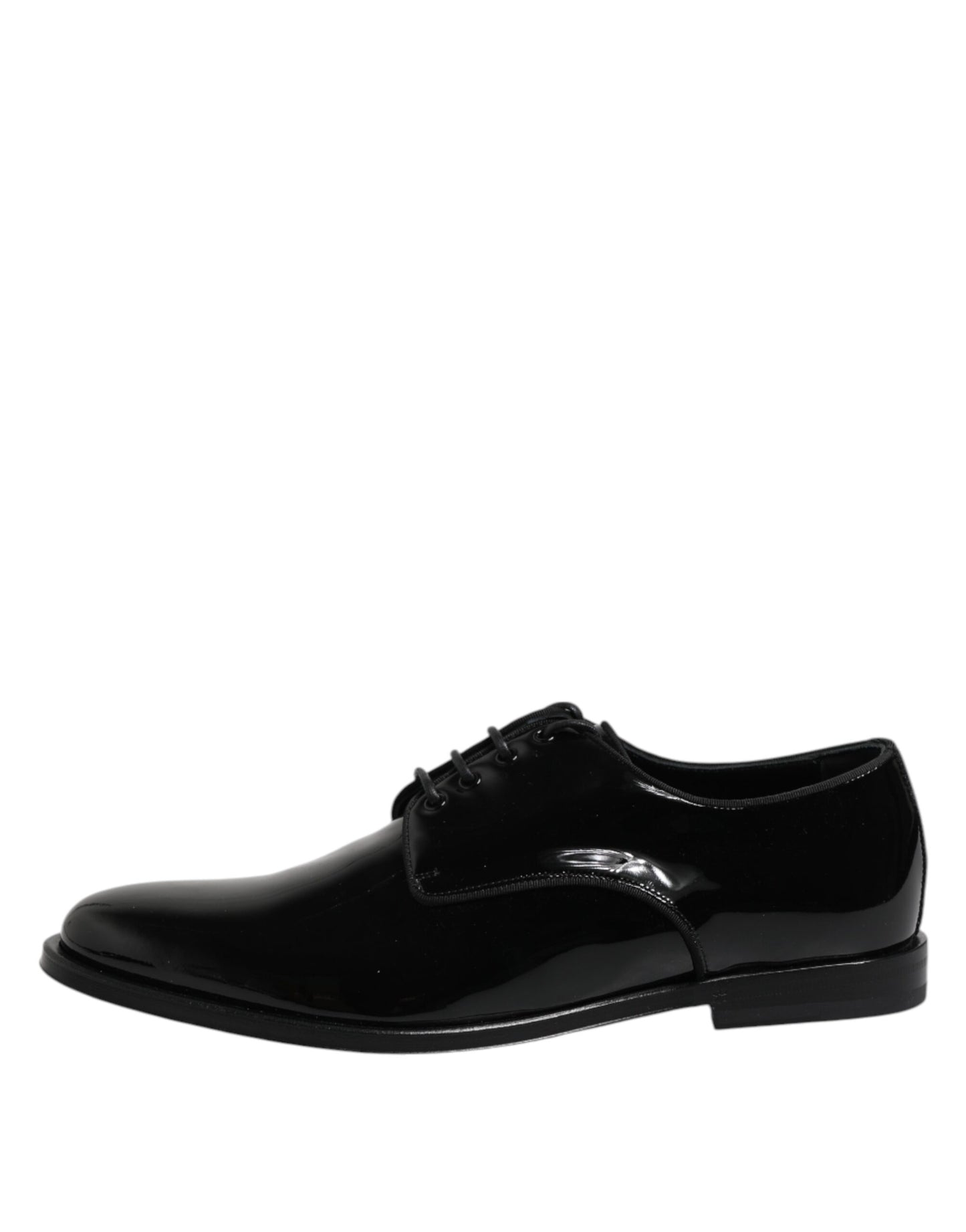 Dolce &amp; Gabbana – Derby-Schuhe aus schwarzem Lackleder für formelle Anlässe