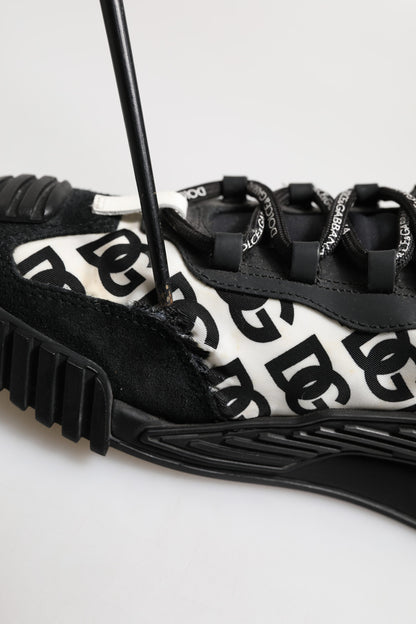 Dolce &amp; Gabbana – Schwarze, niedrige NS1-Sneaker mit Logo und Schnürung
