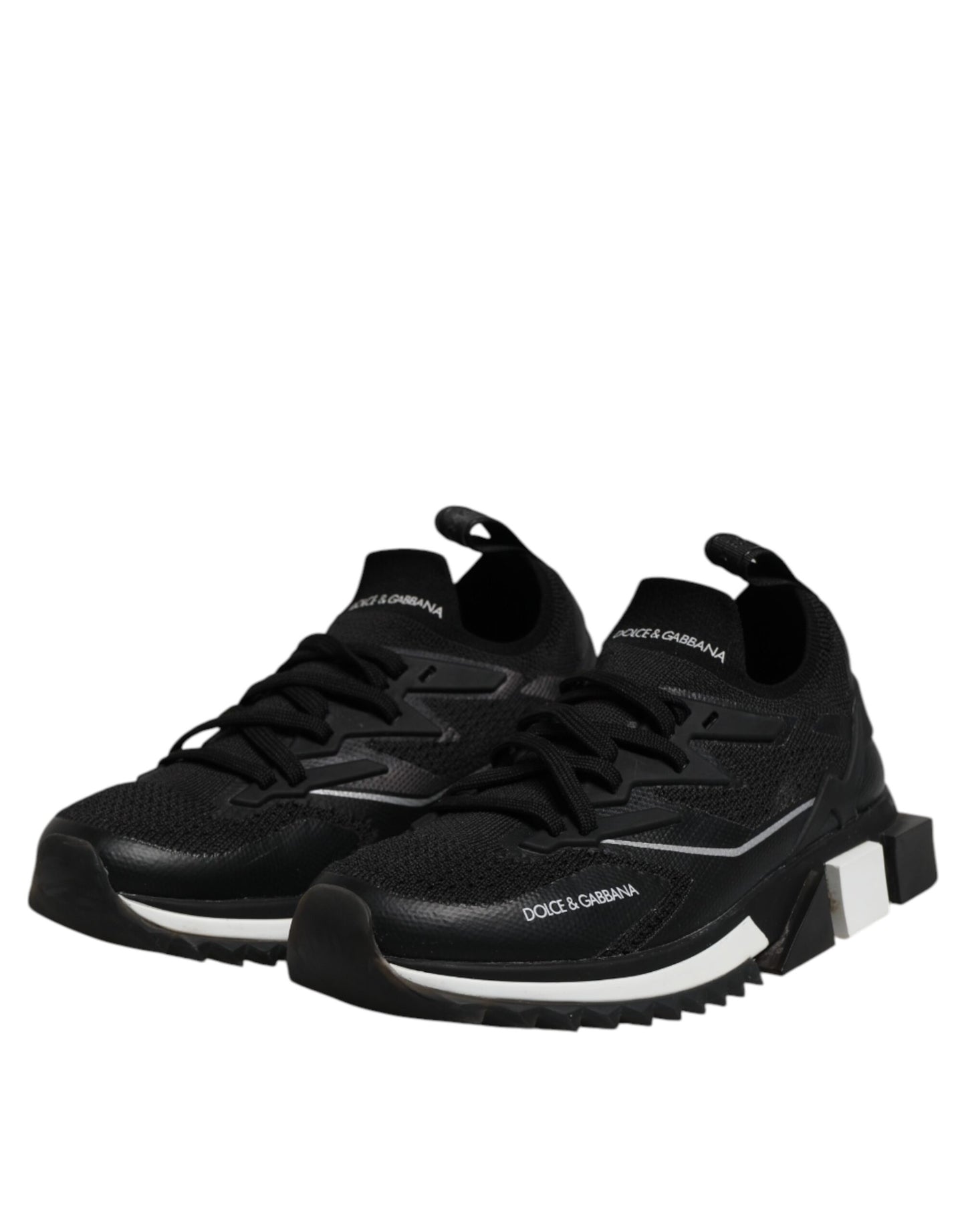 Dolce &amp; Gabbana Schwarze SORRENTO Sport Stretch Sneakers Schuhe