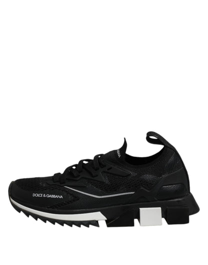 Dolce &amp; Gabbana Schwarze SORRENTO Sport Stretch Sneakers Schuhe