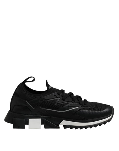 Dolce &amp; Gabbana Schwarze SORRENTO Sport Stretch Sneakers Schuhe