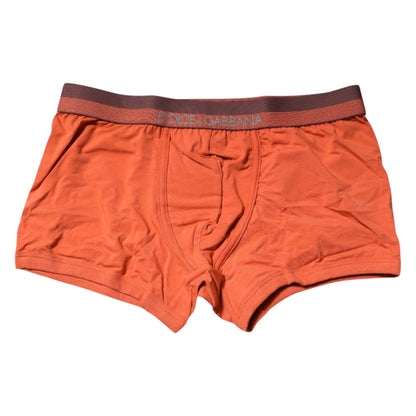 Dolce &amp; Gabbana – Boxershorts aus Baumwolle in regulärer Passform, Orange