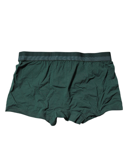 Dolce &amp; Gabbana Grüne Baumwolle Regular Herren Boxershorts Unterwäsche