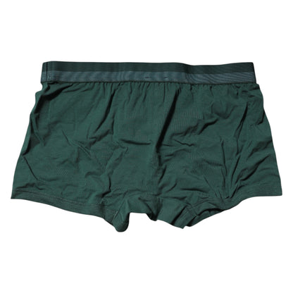 Dolce &amp; Gabbana Grüne Baumwolle Regular Herren Boxershorts Unterwäsche