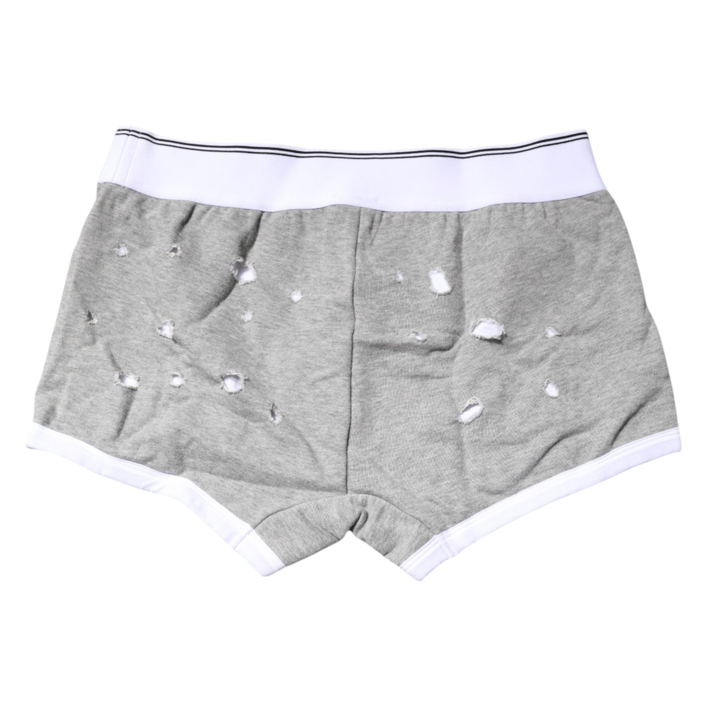 Dolce &amp; Gabbana – Graue Boxershorts aus Baumwollstretch in regulärer Passform