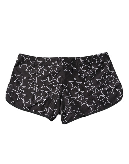 Dolce &amp; Gabbana Schwarze Strandshorts mit Sternenmuster