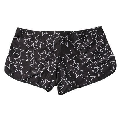 Dolce &amp; Gabbana Schwarze Strandshorts mit Sternenmuster