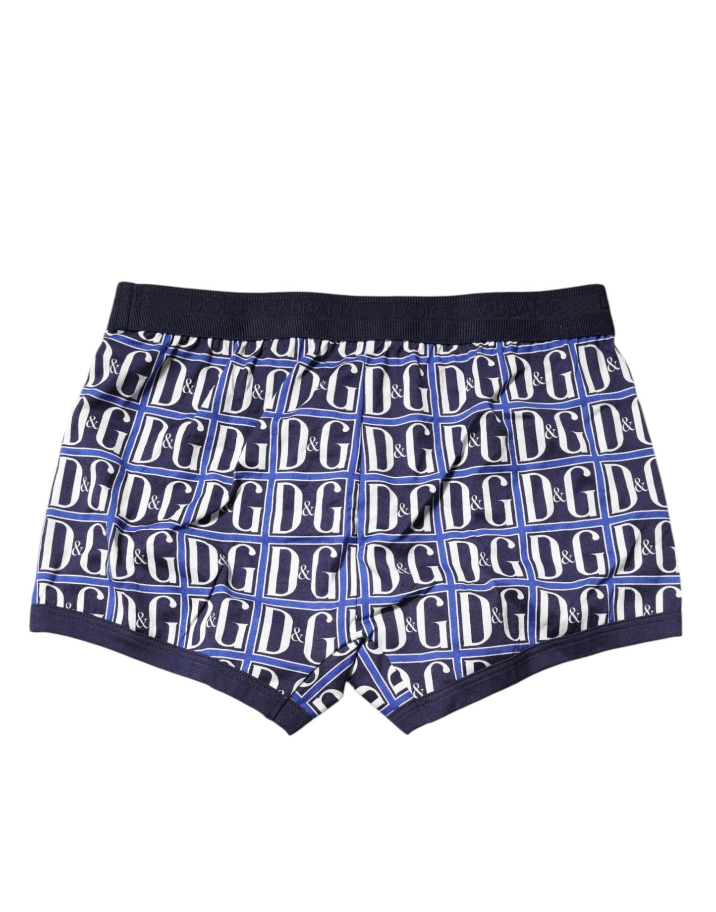 Dolce &amp; Gabbana – Boxershorts in regulärer Passform mit blauem Logo-Print