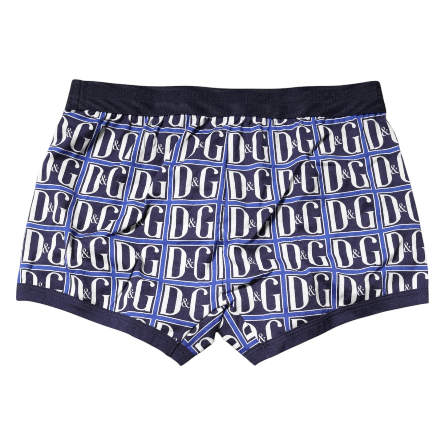 Dolce &amp; Gabbana – Boxershorts in regulärer Passform mit blauem Logo-Print