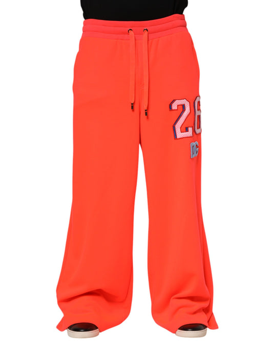 Dolce &amp; Gabbana Orange Polyester Jogger Herren Jogginghose Hose