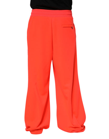 Dolce &amp; Gabbana Orange Polyester Jogger Herren Jogginghose Hose