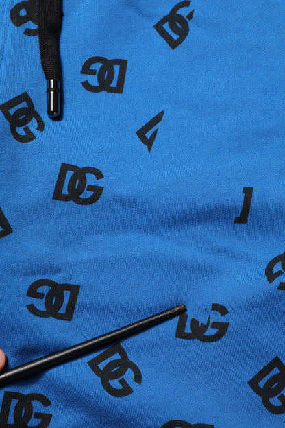 Dolce &amp; Gabbana – Jogginghose mit blauem Logo-Print für Herren