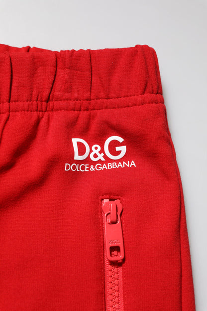 Dolce &amp; Gabbana – Jogginghose mit Logo in Rot aus Viskose für Herren