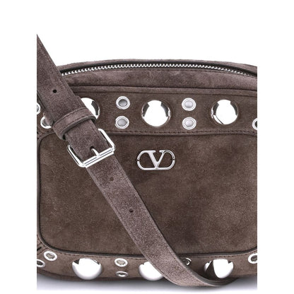 Valentino Garavani Schultertasche aus braunem Kalbsleder Bos Taurus