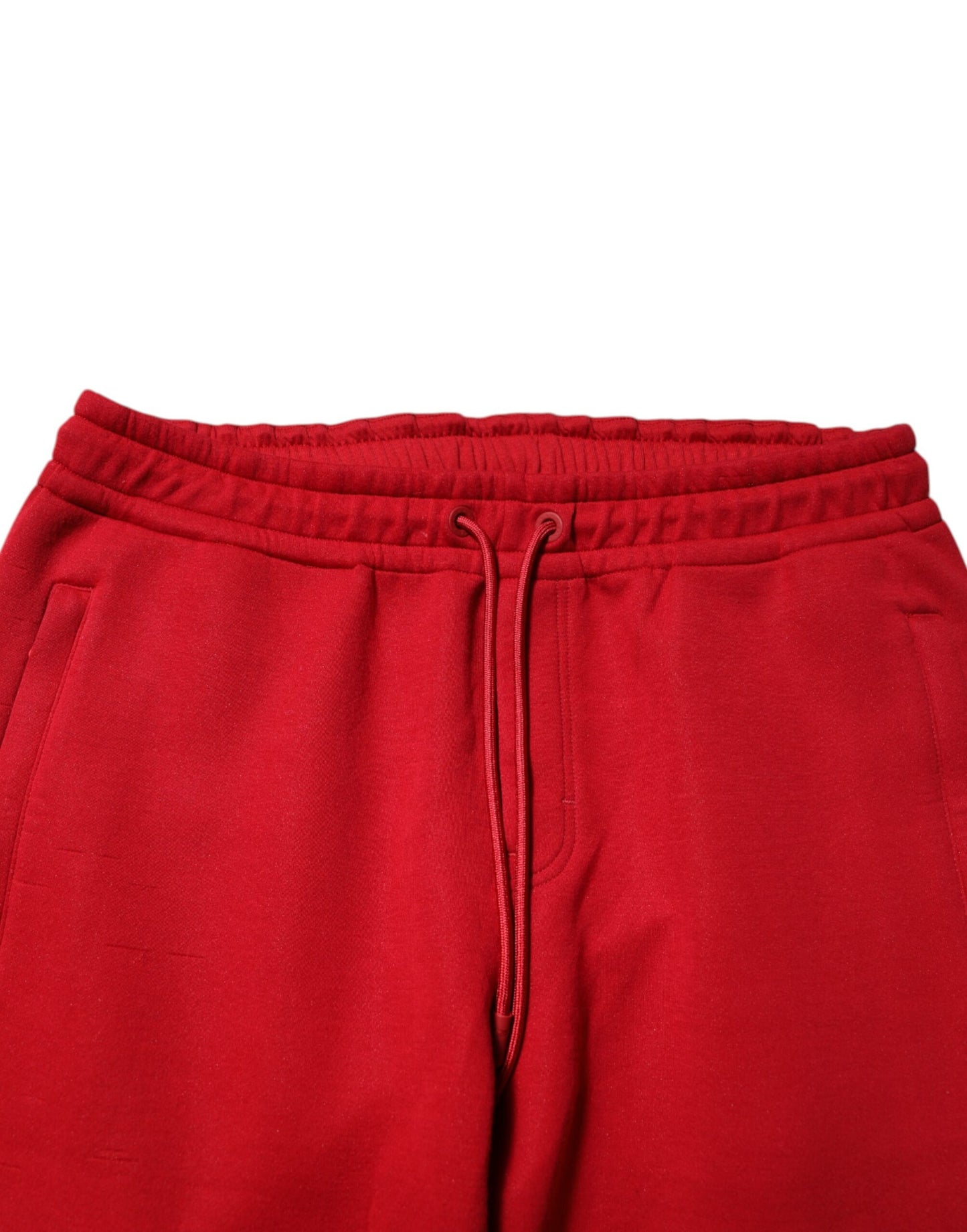 Dolce &amp; Gabbana – Rote Jogginghose aus Baumwolle mit Logo für Herren