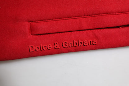 Dolce &amp; Gabbana – Rote Jogginghose aus Baumwolle mit Logo für Herren