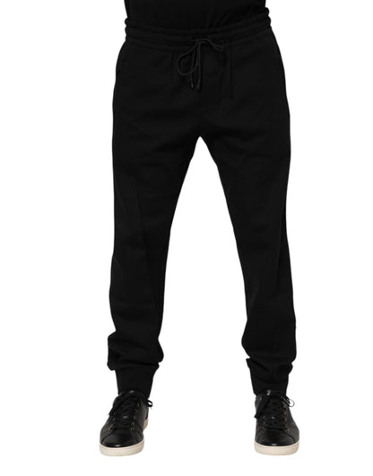 Dolce &amp; Gabbana Schwarze Jogginghose aus Baumwolle für Herren