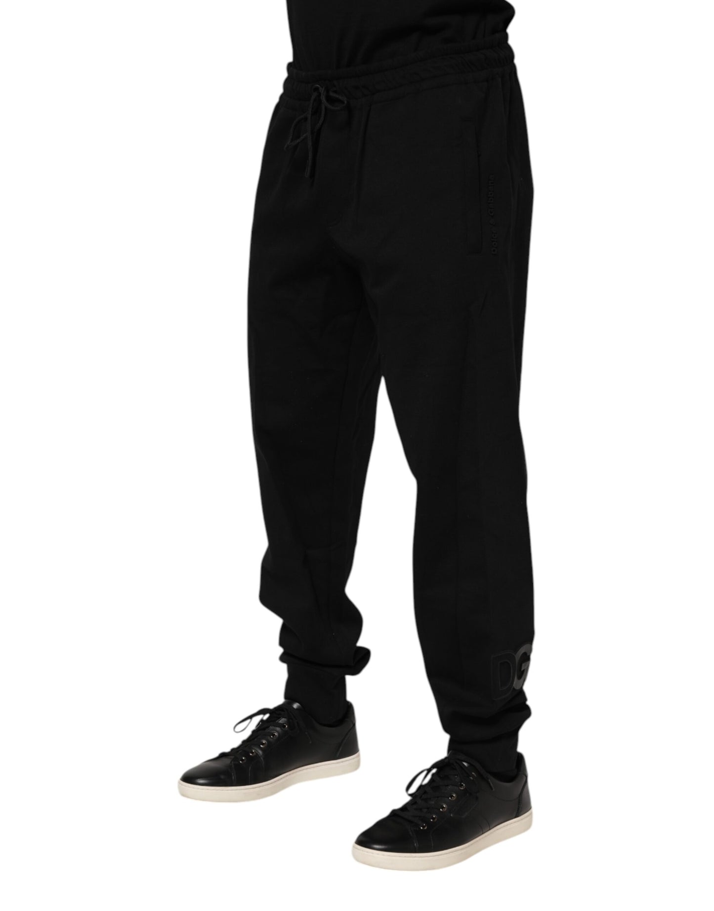 Dolce &amp; Gabbana Schwarze Jogginghose aus Baumwolle für Herren