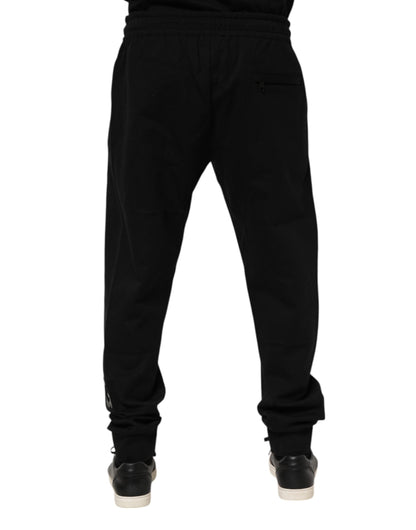 Dolce &amp; Gabbana Schwarze Jogginghose aus Baumwolle für Herren