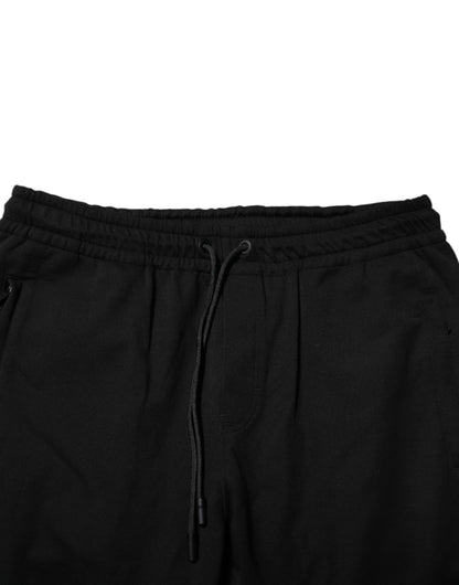 Dolce &amp; Gabbana Schwarze Jogginghose aus Baumwolle für Herren