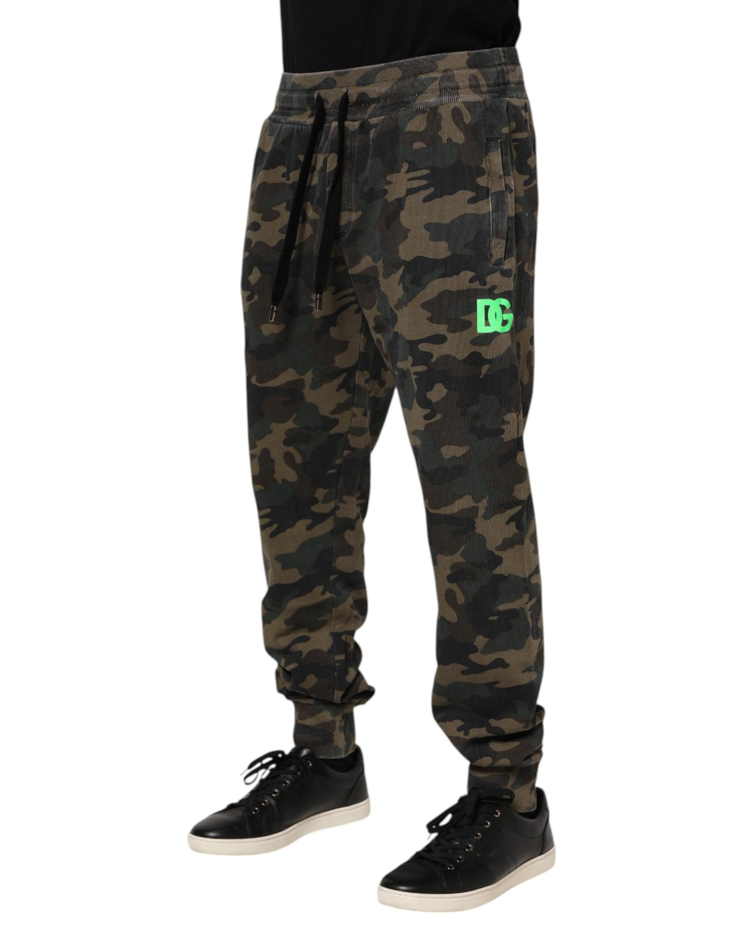 Dolce &amp; Gabbana Braune Camouflage-Jogginghose aus Baumwolle für Herren