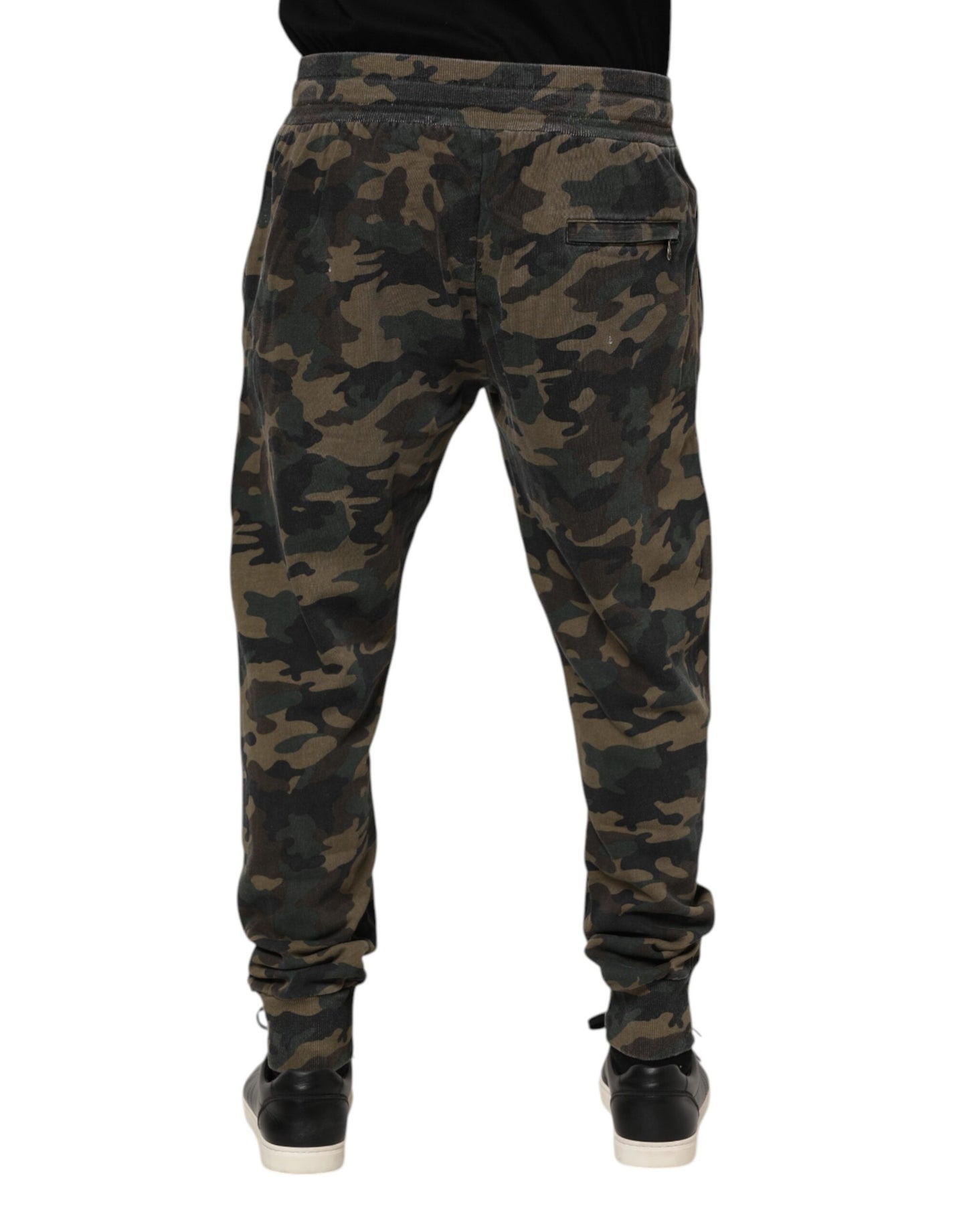 Dolce &amp; Gabbana Braune Camouflage-Jogginghose aus Baumwolle für Herren
